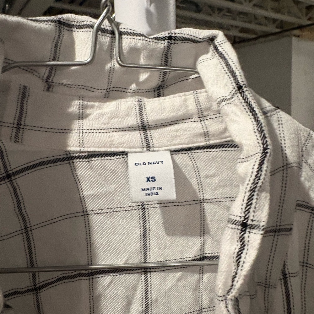 Old Navy White Flannel Size S - Picture 2 of 2